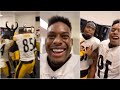 JuJu Smith-Schuster & Steelers HYPED CELEBRATING After Defeating Ravens