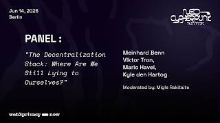Where Are We Still Lying to Ourselves | Meinhard Benn, Viktor Tron, Mario Havel, Kyle den Hartog