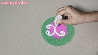 Sanskar Bharti rangoli 5  || छोटी गोपद्मांची रांगोळी ||अधिक महिण्यात काढायची लहान रांगोळी डिझाईन