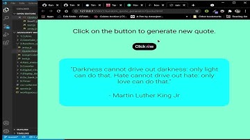 7. Random Quote generator webdev beginner project by using html, css and javascript. webdev beginner