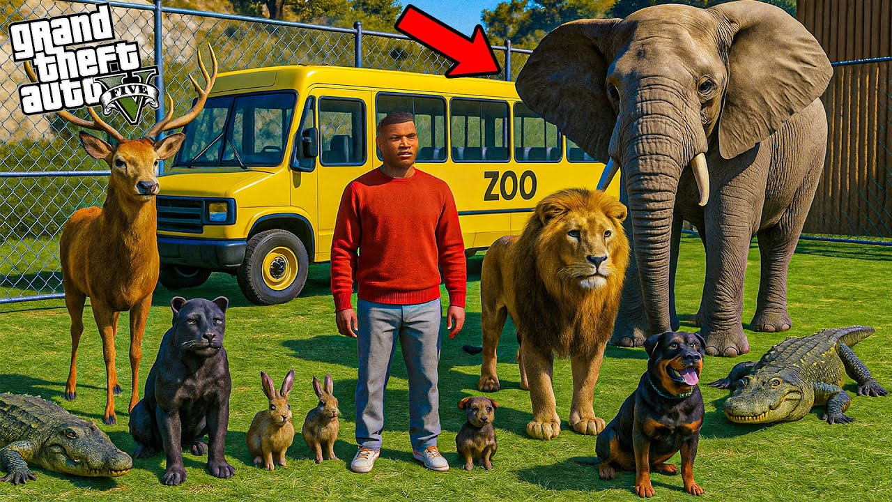 Franklin Visite le Zoo Caché de GTA 5 et Adopte un Guépard | GTA 5 Mods