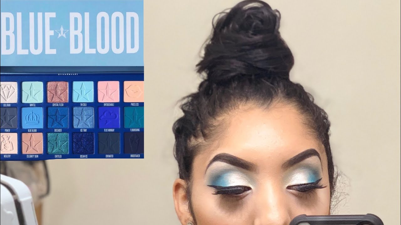 Easy blue cut crease eyeshadow