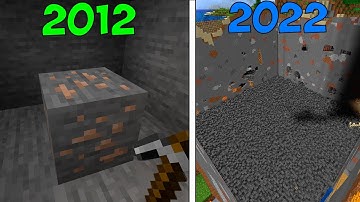 minecraft mining in 2012 vs 2022
