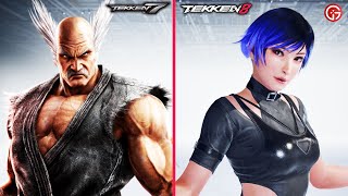 Heihachi vs. Reina Moves Comparison🔥Tekken 7 Vs. Tekken 8