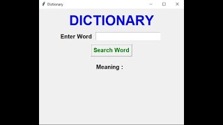 python project Dictionary App screenshot 2