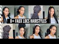 HOW TO STYLE 30” FAUX LOCS 8+ WAYS| QUICK & EASY| Cute Summer Hairstyles| Type 4 Hair| Rae Jaziel