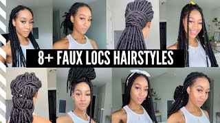 HOW TO STYLE 30” FAUX LOCS 8+ WAYS| QUICK & EASY| Cute Summer Hairstyles| Type 4 Hair| Rae Jaziel