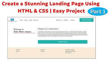 Maak een verbluffende landingspagina met HTML en CSS | Eenvoudig project [Deel 1]
