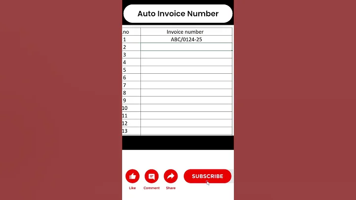 How to Create auto invoice number in excel #excel #exceltips #exceltricks #education #tricks