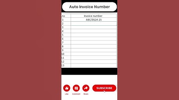 How to Create auto invoice number in excel #excel #exceltips #exceltricks #education #tricks