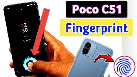 Poco C51 in display fingerprint lock/Poco C51 me fingerprint settings/fingerprint sensor in poco c51