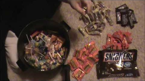 ASMR Sorting Halloween Candy (Crinkles & Soft Spoken)