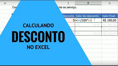 Como fazer conta de porcentagem de desconto?