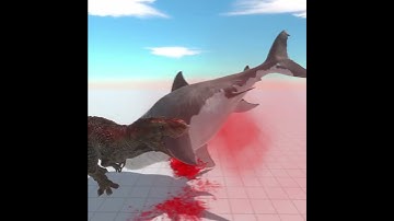 MUTANT MEGALODON VS T-REX - NEW ARBS UNIT - Animal Revolt Battle Simulator