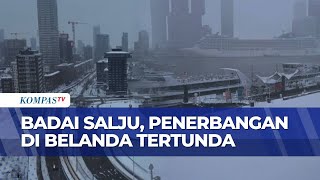 Ratusan Penerbangan di Belanda Tertunda Imbas Badai Salju, Aktivitas Nyaris Lumpuh | BERUT