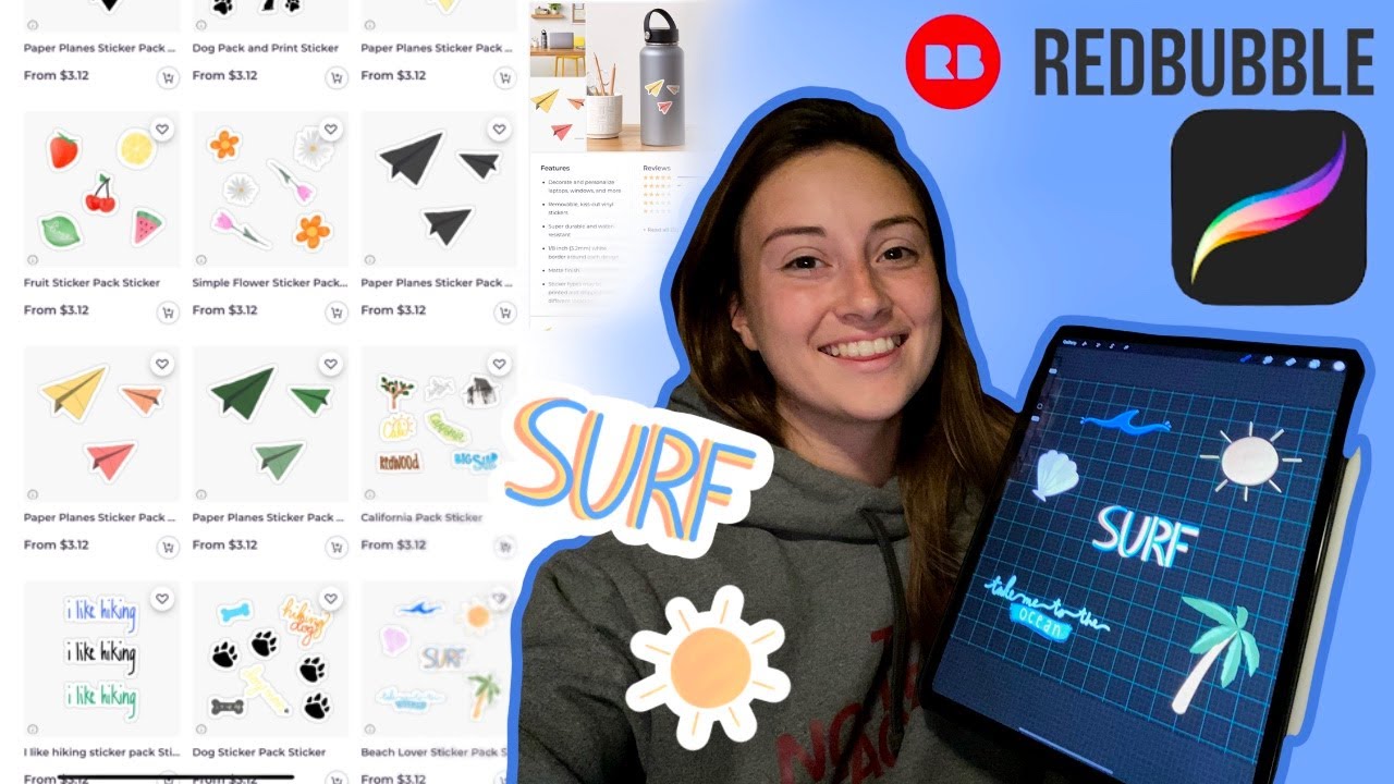 how i make sticker packs for redbubble using procreate youtube