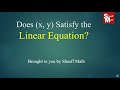 Understanding Linear Equations and Solutions