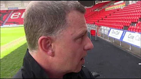 Mark Robins reacts to the defeat at Doncaster