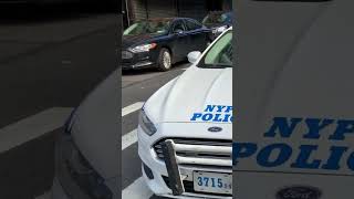 Police car blocking a pedestrian crossing 😅🤣