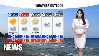 [Weather] Rain for south until tomorrow dawn Heatwave for Seoul this weekend