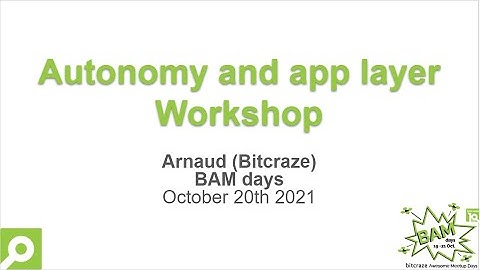 Autonomy and App layer - Workshop