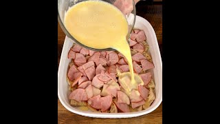 Eggs Benedict Casserole | Overnight Brunch Bake with Hollandaise Sauce