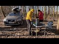 Car camping overnight with Volvo XC70