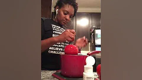 How to make marble red candy apples