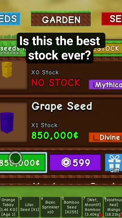 best stock in grow a garden?#roblox #garden #gaming #fyp #shorts #viralshorts