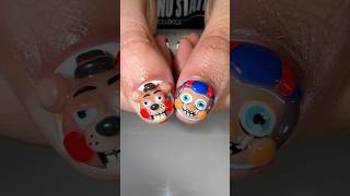 Fnaf 2 nails on my husband 🧸 do you like how they came out #fnaf2 #toyfreddy #balloonboy #nailart