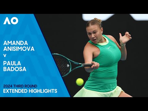 Amanda Anisimova v Paula Badosa Extended Highlights | Australian Open 2024 Third Round