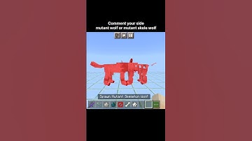 MUTANT SKELETON WOLF VS MUTANT WOLF MCPE!