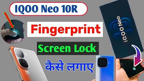 Iqoo neo 10r 5g display fingerprint setting | how to fingerprint lock in iqoo neo 10r