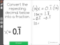 Converting Repeating Decimals to Fractions