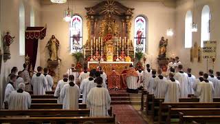 Pontificale H Mis Met Faldistorium Binnenkomst