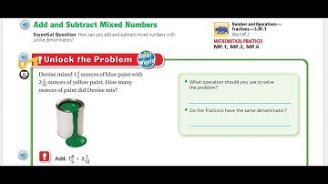 Go Math 5th Grade Lesson 6.7 Add and Subtract Mixed Numbers
