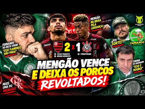 VAMOS RIR🤣, A PORCADAAA FICOU DE CARA COM A VIRADA DO MENGÃO CONTRA O CORINTHIANS!! CHORO É LIVRE!!