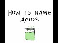 Mastering Acid Nomenclature Through Chemical Formulas and Naming Conventions