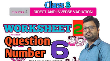 DAV Math | Class 8 | Chapter 4 | Direct n Inverse Variation | Worksheet 2 |Qn. 6 |Art Of Mathematica