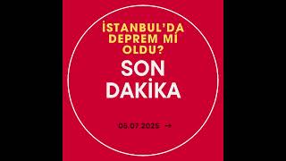 İstanbulda Hissedilen Silivri Depremi İlk Veriler...