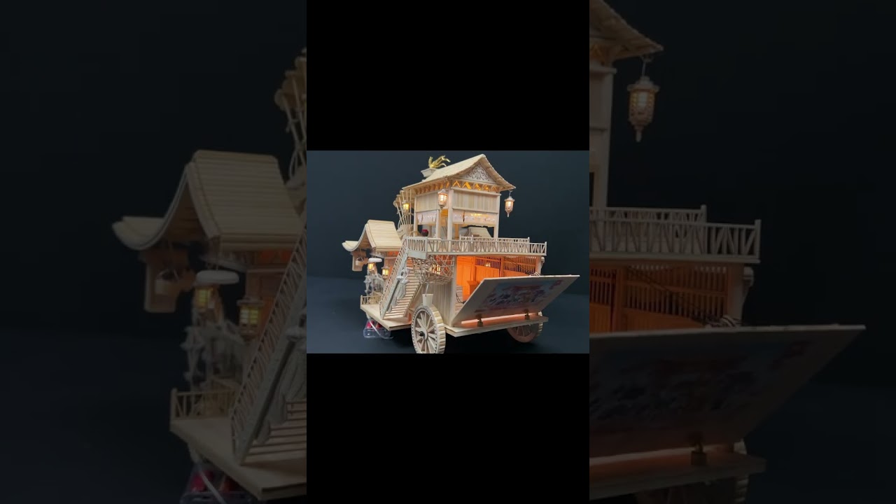 Handmade Lotus Tower Using Bamboo Sticks EP02 #diy #handcraft #bamboocraft #traditionalcrafts