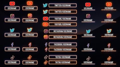 Neon Social Media Lower Third After Effects Templates