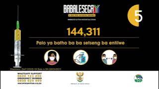 Vaccination numbers today (Setswana)