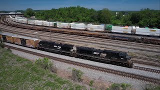 Some NS and CSX Trains at Inman Yard During Lunch