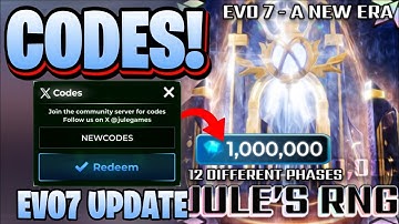 *NEW* ALL WORKING EVO 7 UPDATE CODES FOR JULE