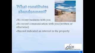 Nacm Unclaimed Property Escheatment Webinar