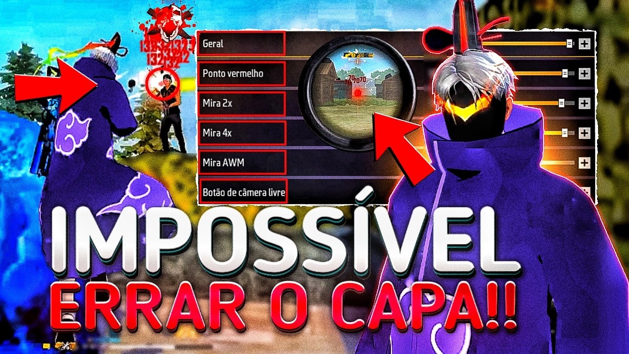 SENSIBILIDADE SECRETA PARA SUBIR 99% CAPA + TRUQUE INSANO PARA NÃO ERRAR NENHUM HS!! FREE FIRE