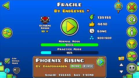 Fragile (Extreme Demon) by Endlevel and more | Geometry Dash