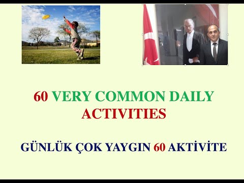 İNGİLİZCE'DE GÜNLÜK ÇOK YAYGIN 60 AKTİVİTE , İNGİLİZCE GRAMER
