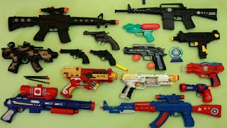 Collection 7 Sniper Rifles, Nerfgun, Machine Gun, AK47 Guns, M416, Glock Pistol, Cowboy Pistol, Toy